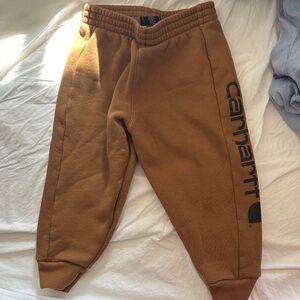 NWOT 3T Carhartt Tan/Brown Logo Jogger Sweatpants